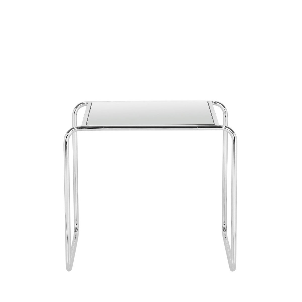 Table d'appoint en miroir pieds chrome- RIKA transparent, DRAWER