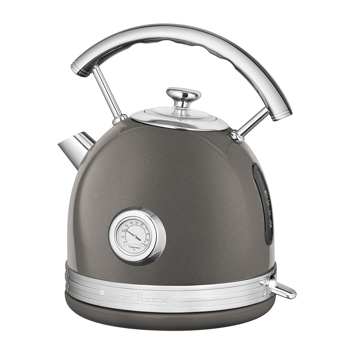 Jarro elétrico cinza vintage, 2200W, da Proficook cinzento, PROFICOOK