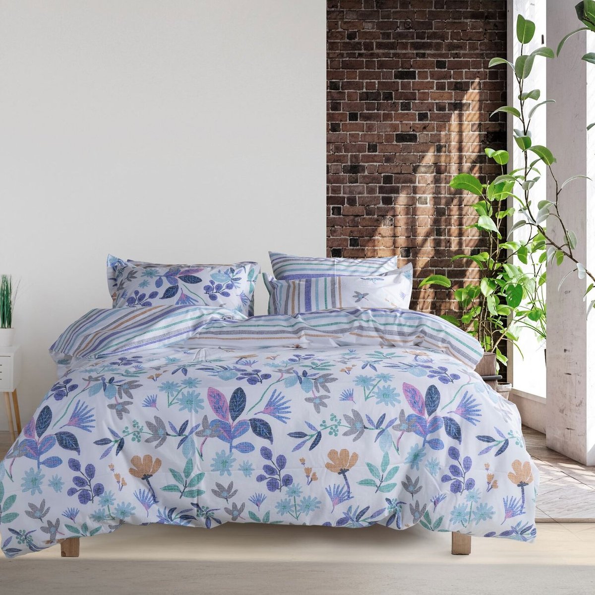Parure housse de couette coton imprimée floral, Hope imprime, C DESIGN HOME TEXTILE