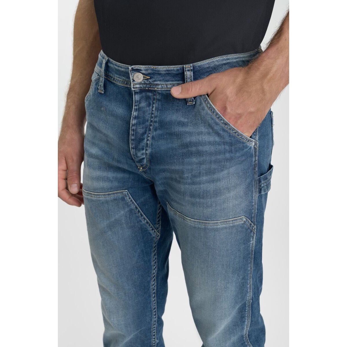 Jeans loose, large loose, longueur 34 blue, LE TEMPS DES CERISES