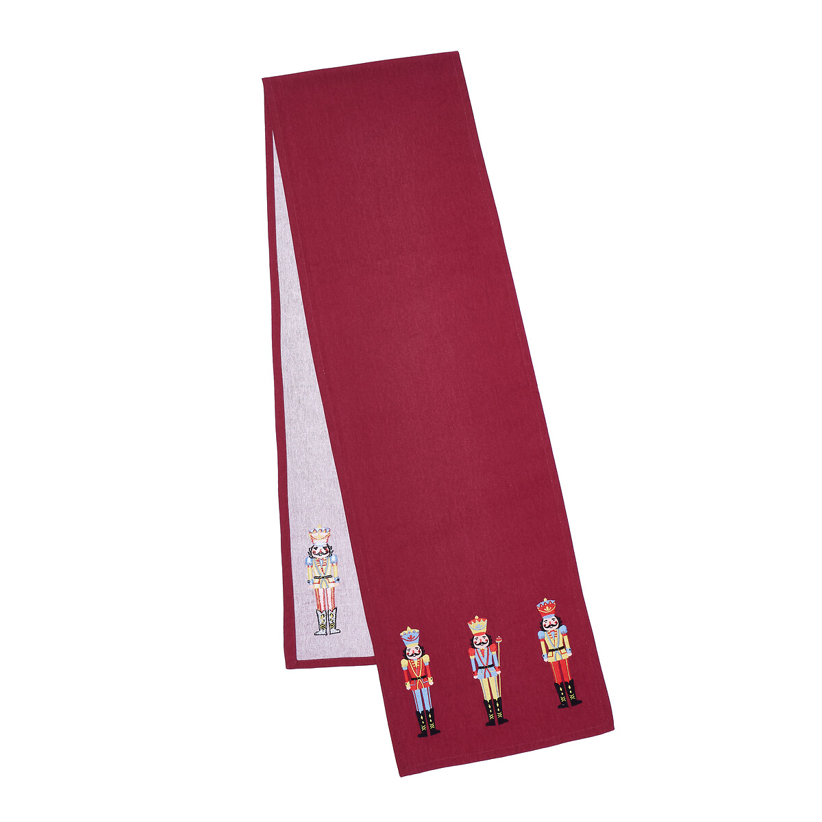 Christmas Nutcracker Cotton Dining Table Runner plum, CATHERINE LANSFIELD