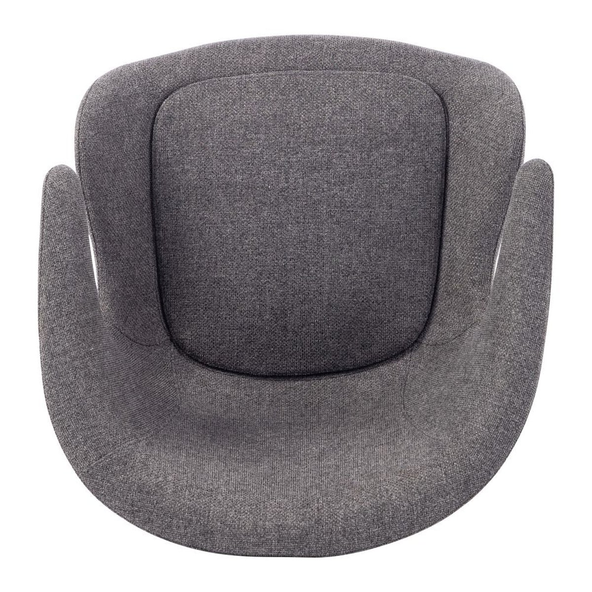 Chaise repas accoudoir tissu gris foncé, ZAGO