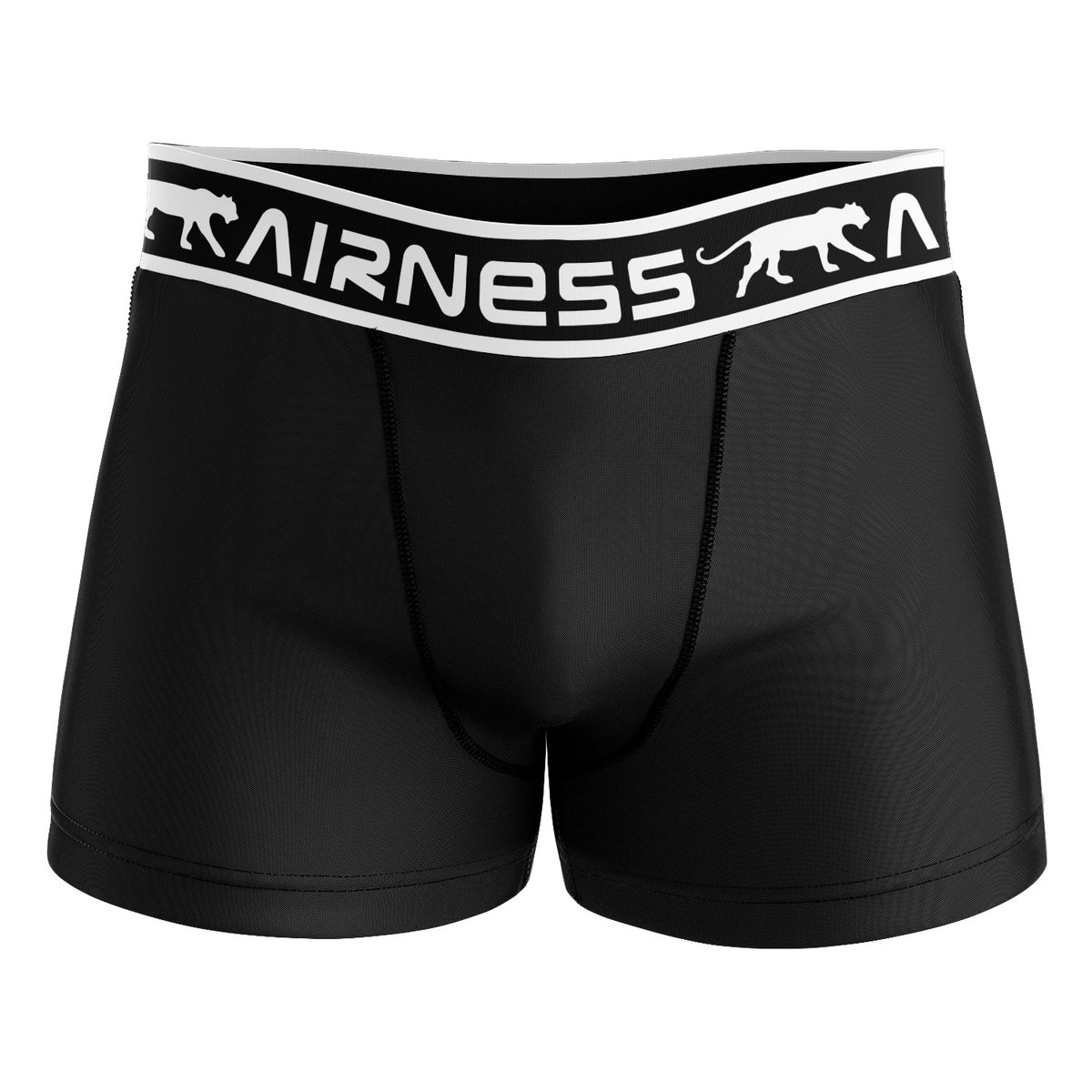 Lot De 3 Boxers Coton noir/gris foncé/kaki, AIRNESS