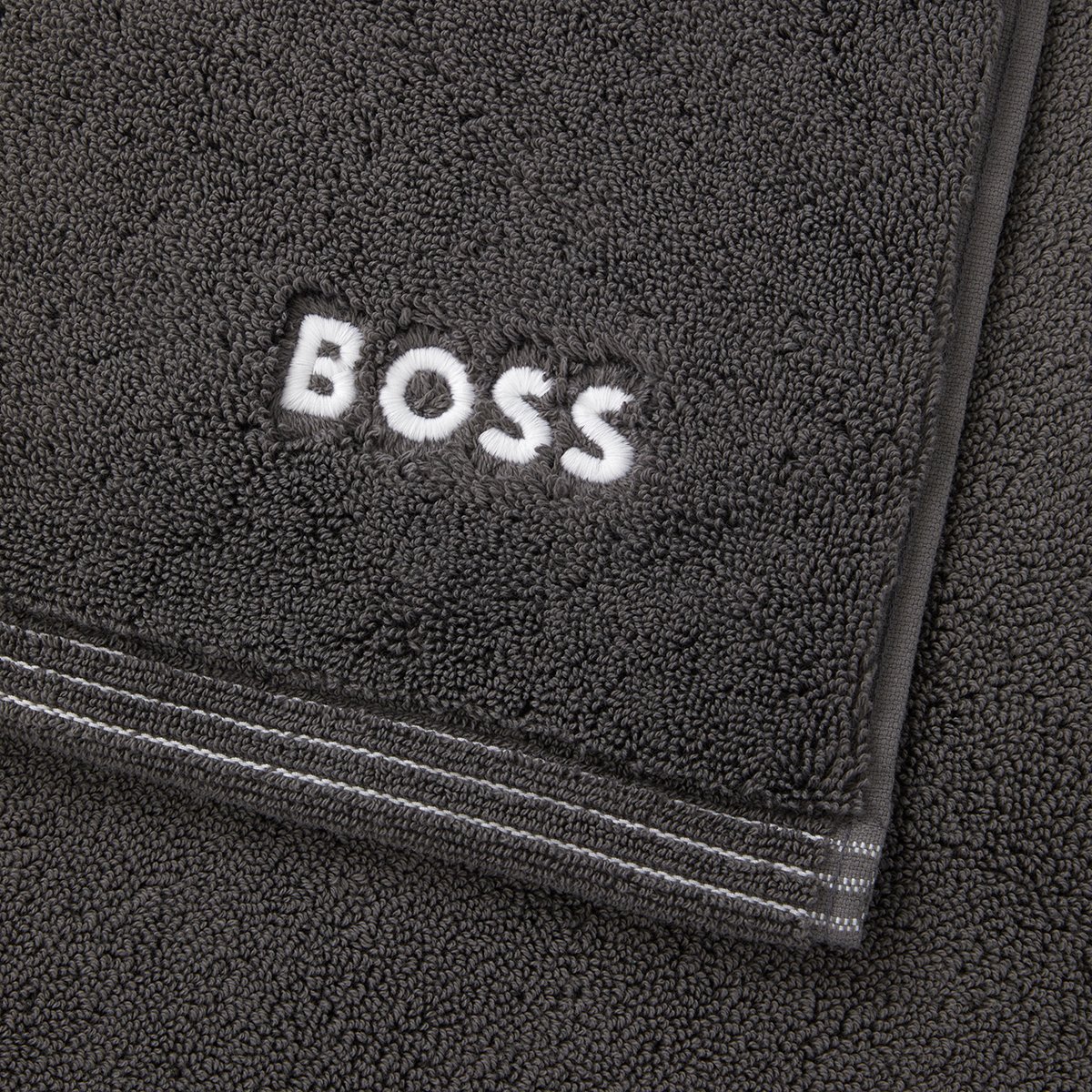Tapis de bain en coton,EDGE graphite, BOSS HOME