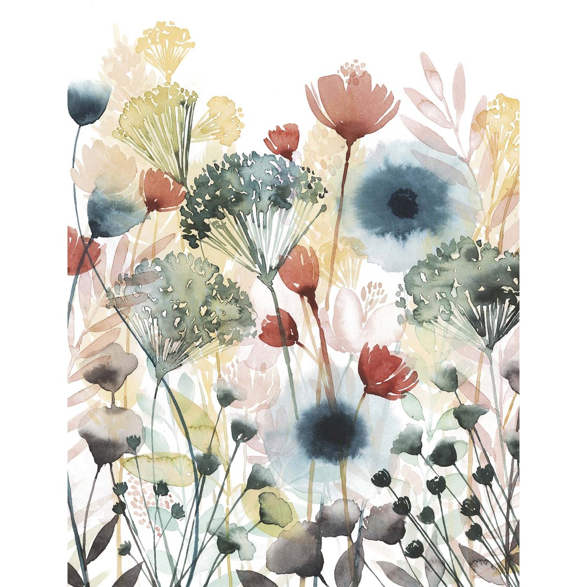 Papier peint fleurs bouquet des champs intissé, HEXOA
