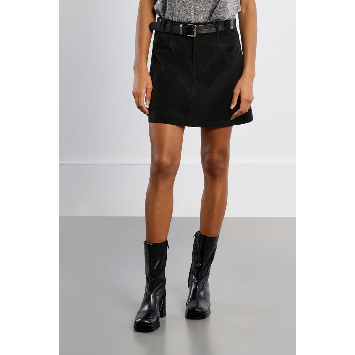 Jupe mini, sporty noir, LILI SIDONIO