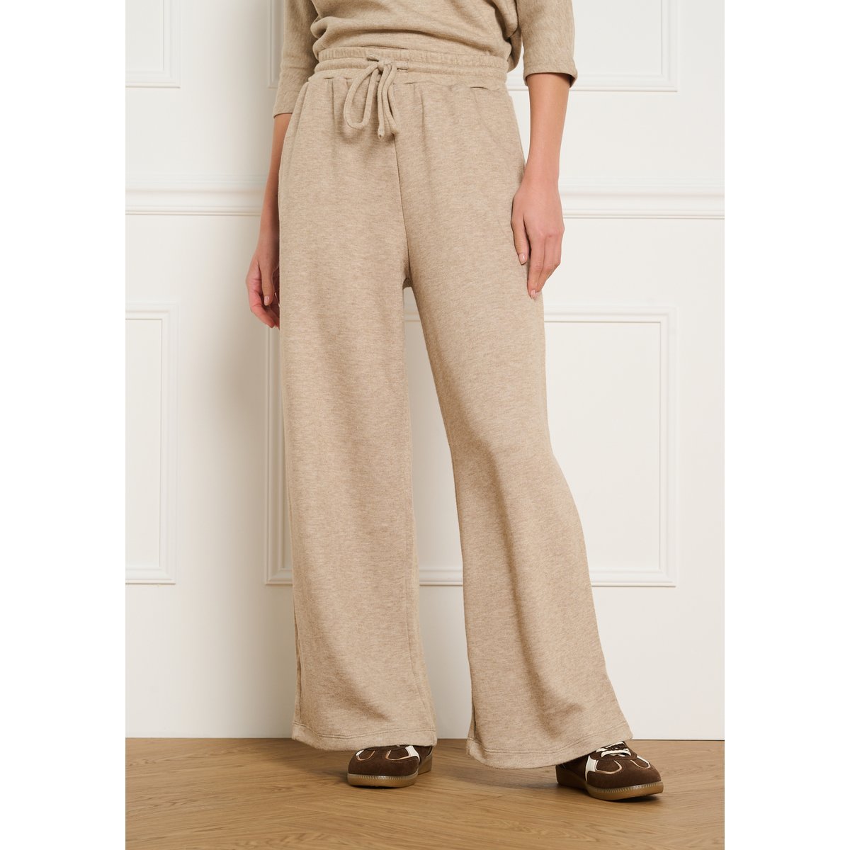 Pantalon ample fluide taupe, LOLALIZA