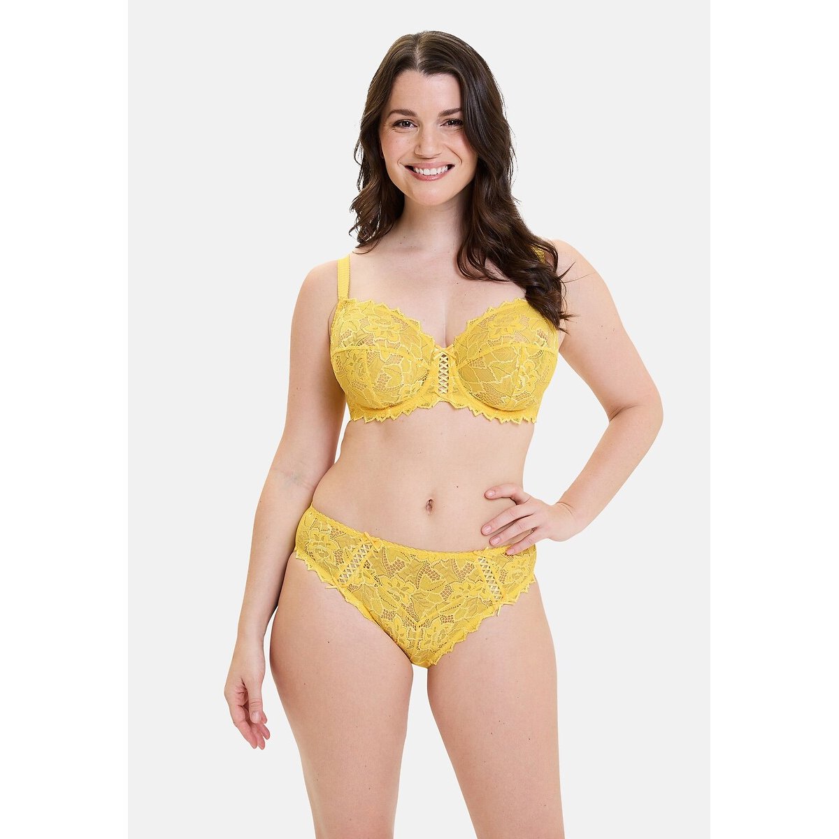 Soutien envolvente, com armação, Arum amarelo-limão, SANS COMPLEXE