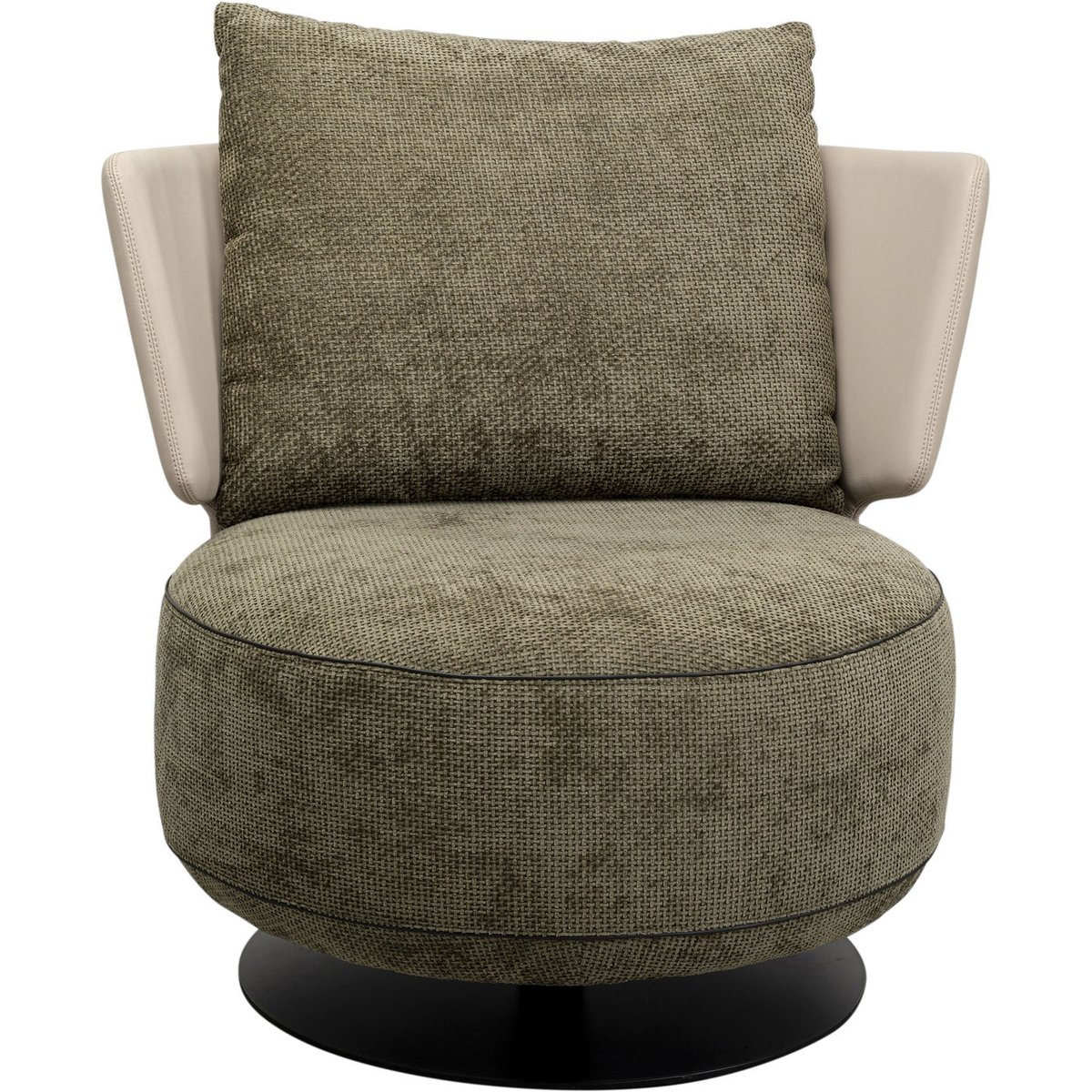 Fauteuil pivotant en velours et simili, JOSH multicolore, KARE DESIGN