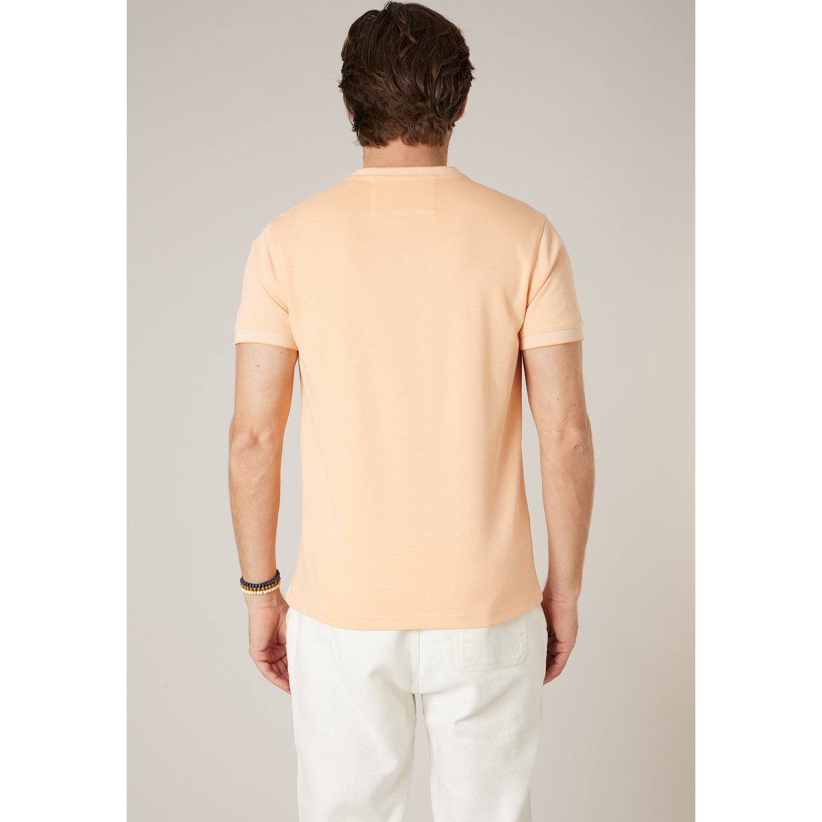 T-shirt homme en piqué VINTOR orange, DEELUXE