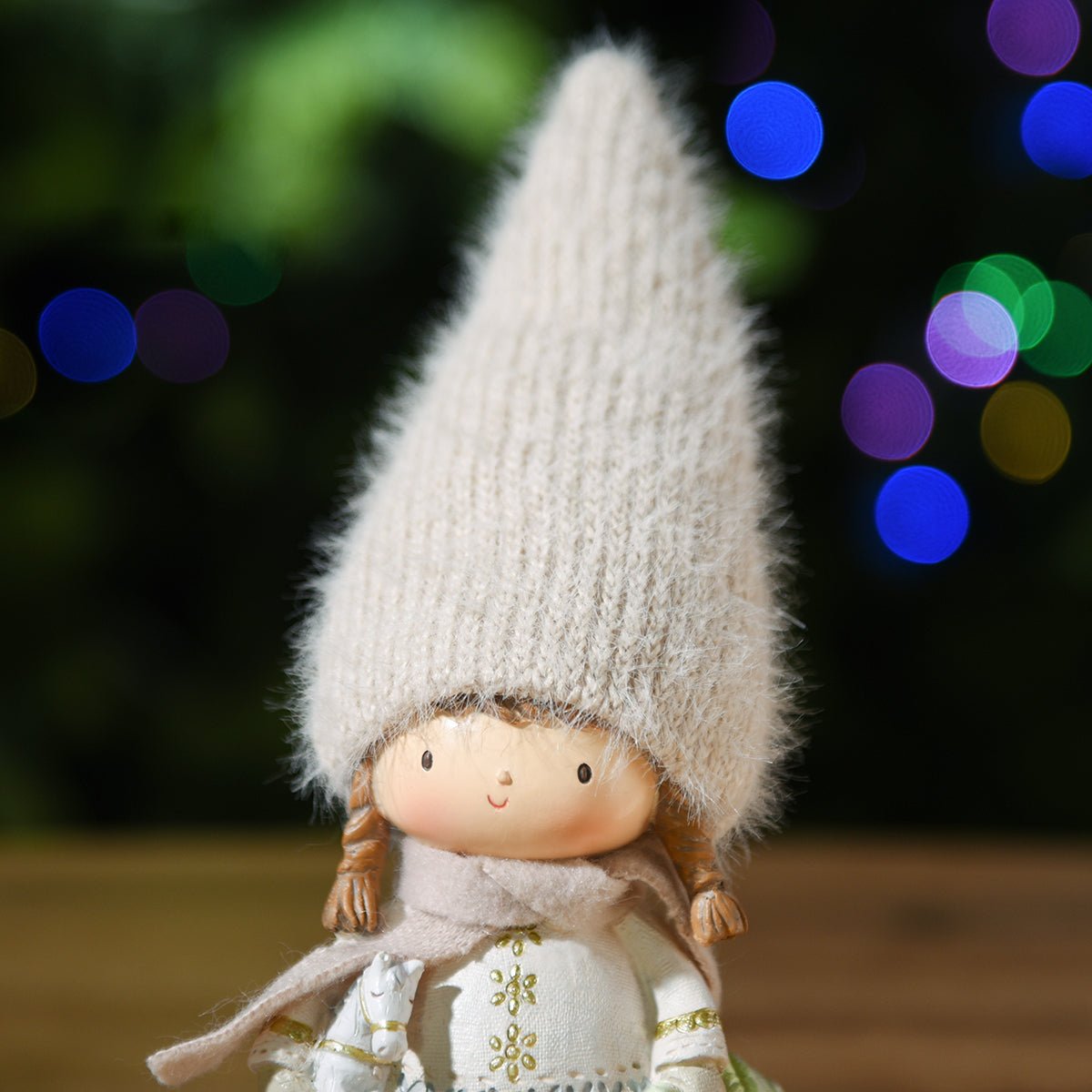 Figurine de noël fillette artificielle H25 PLAY gris, SIA DECO