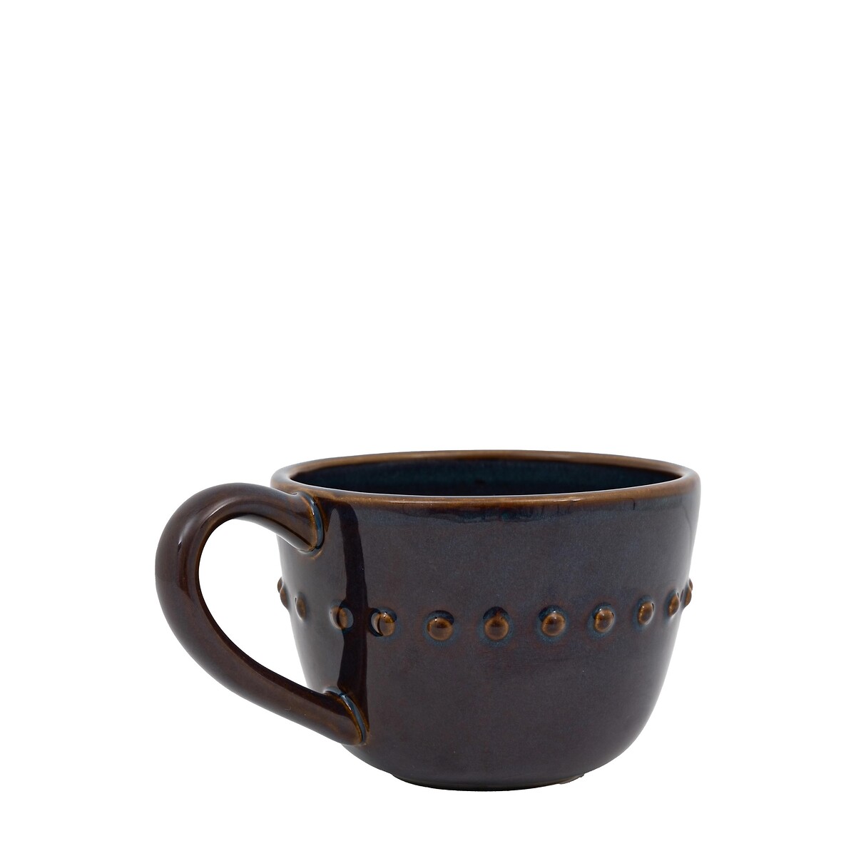 Set of 4 Reactive Organic Beaded Mugs blue, ÉDITÉ