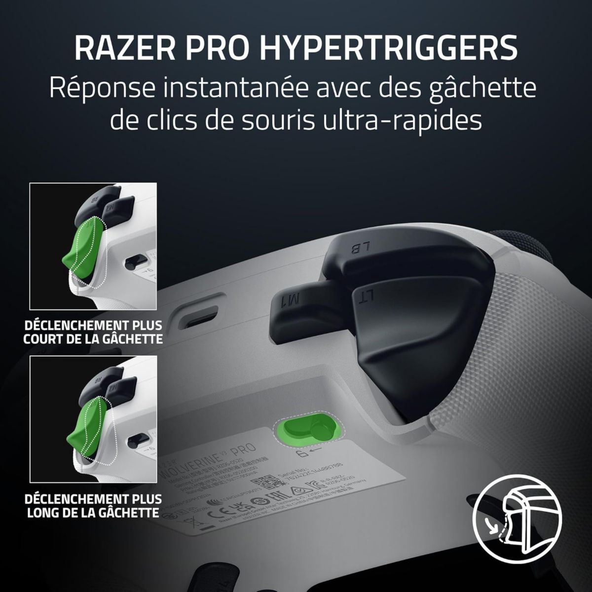 Manette Wolverine V3 Pro Blanche couleur unique, RAZER
