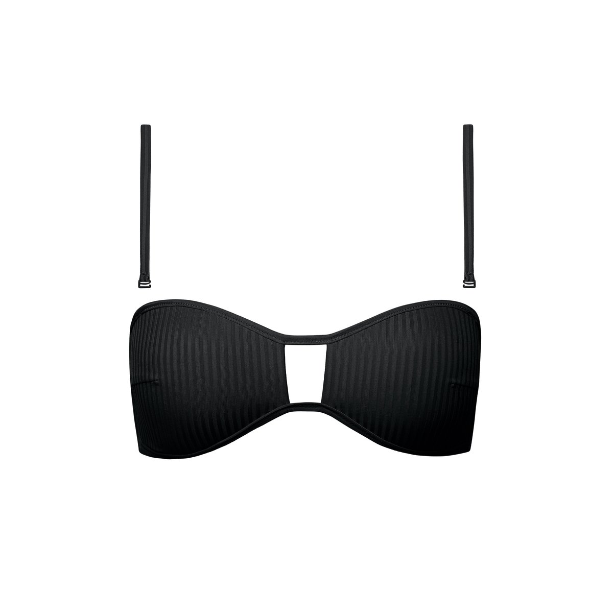 Haut maillot de bain bandeau préformé sans armatures FLORIDA noir, LISCA