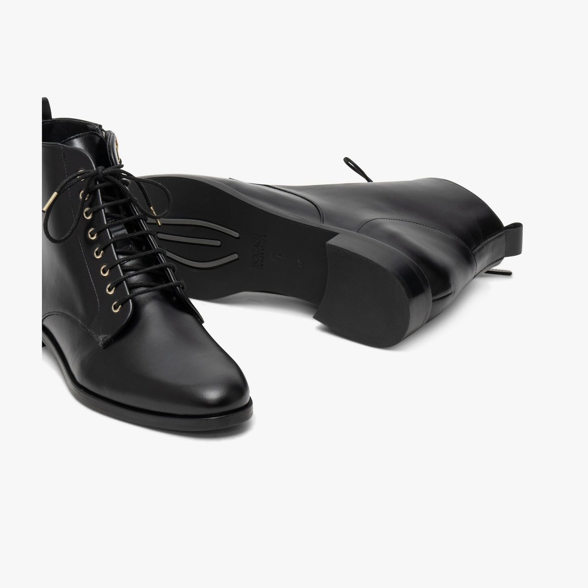 Boots À Talon en cuir KAMINARA noir, BOCAGE