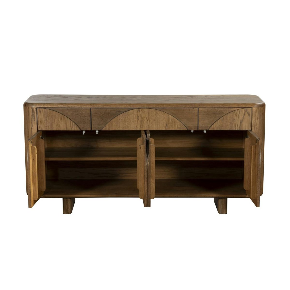Buffet contemporain en chêne KYOTO bois naturel, PIER IMPORT
