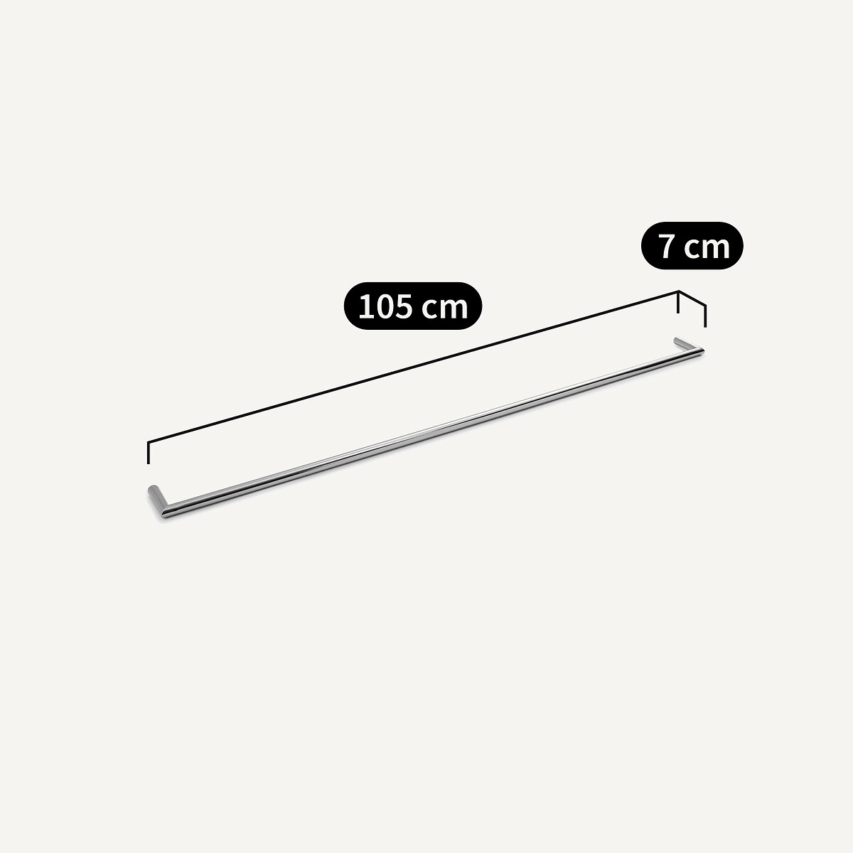 Barre de penderie L110cm dressing métal, Johanez laiton vieilli, AM.PM