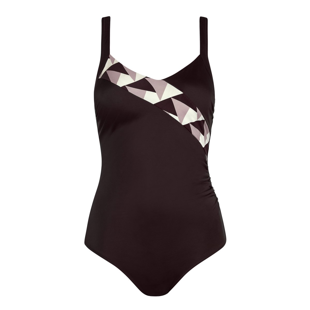 Maillot de bain une pièce shapewear préformé sans armatures Toulouse marron, LISCA