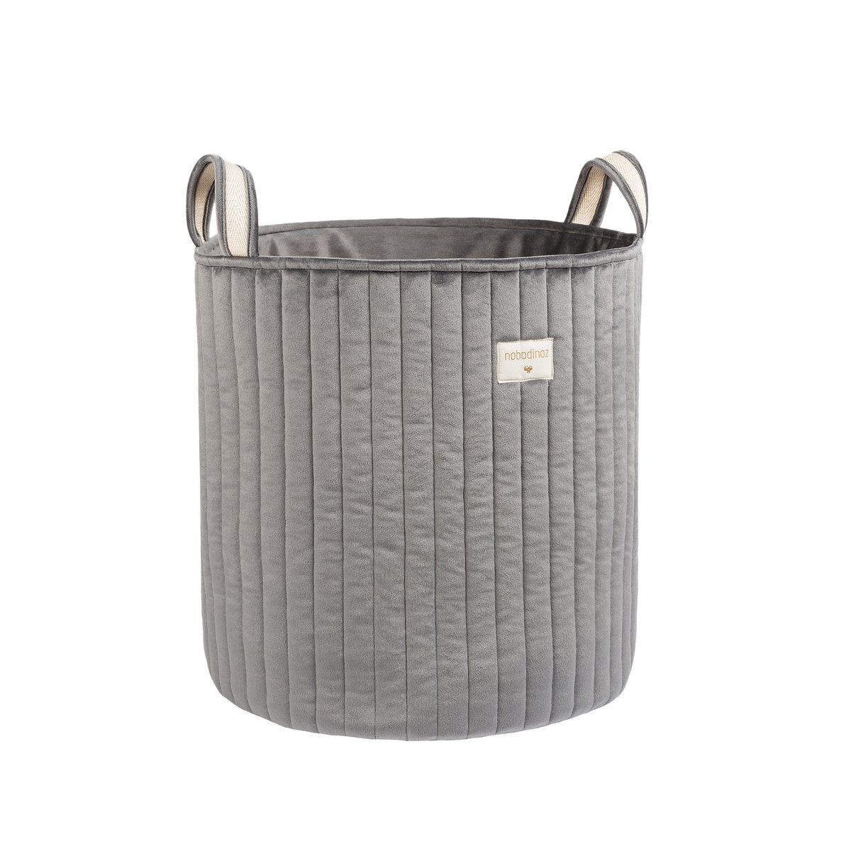 Sac à jouets Savanna ECO-VELOURS gris ardoise, NOBODINOZ