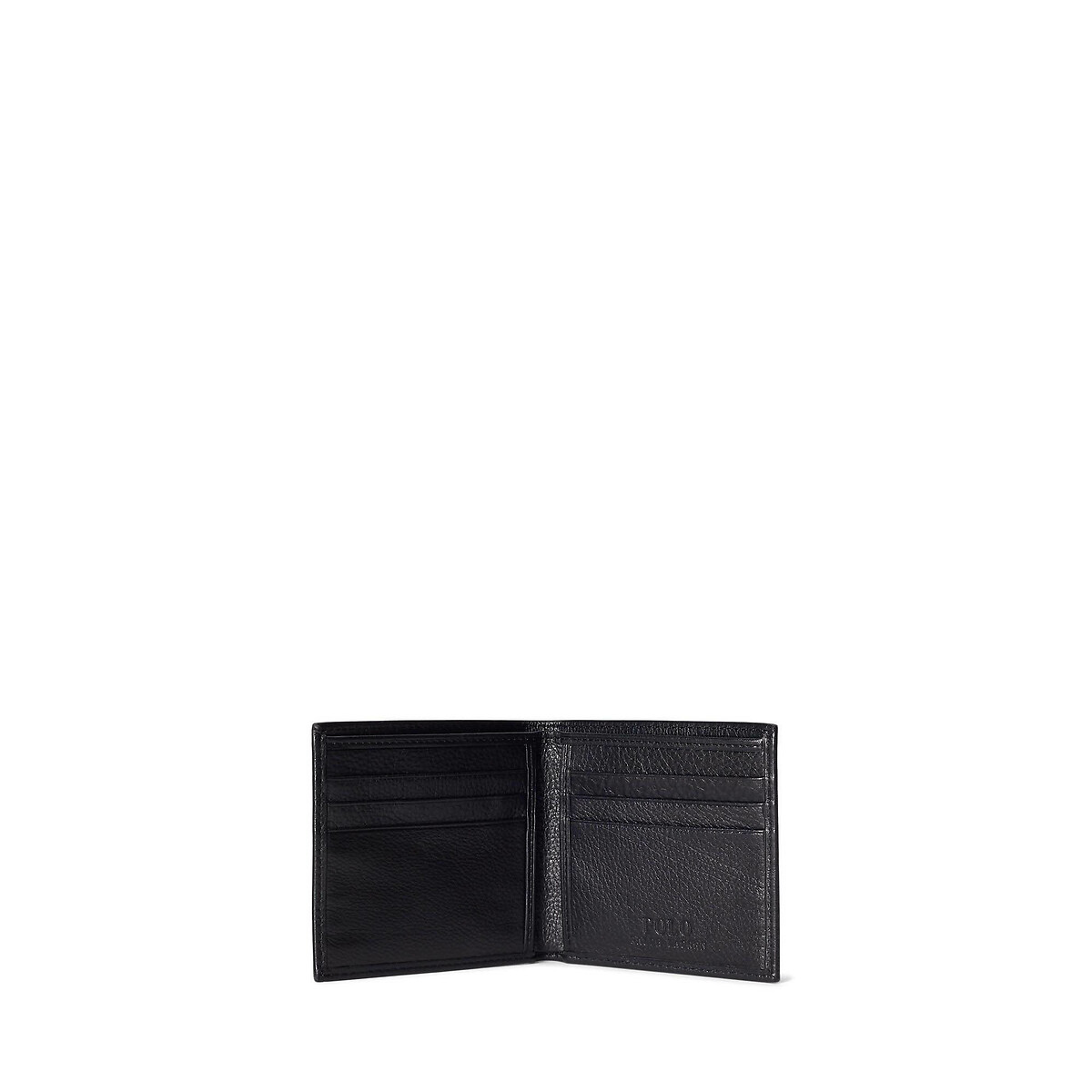Porte-cartes en cuir chagrin noir, POLO RALPH LAUREN