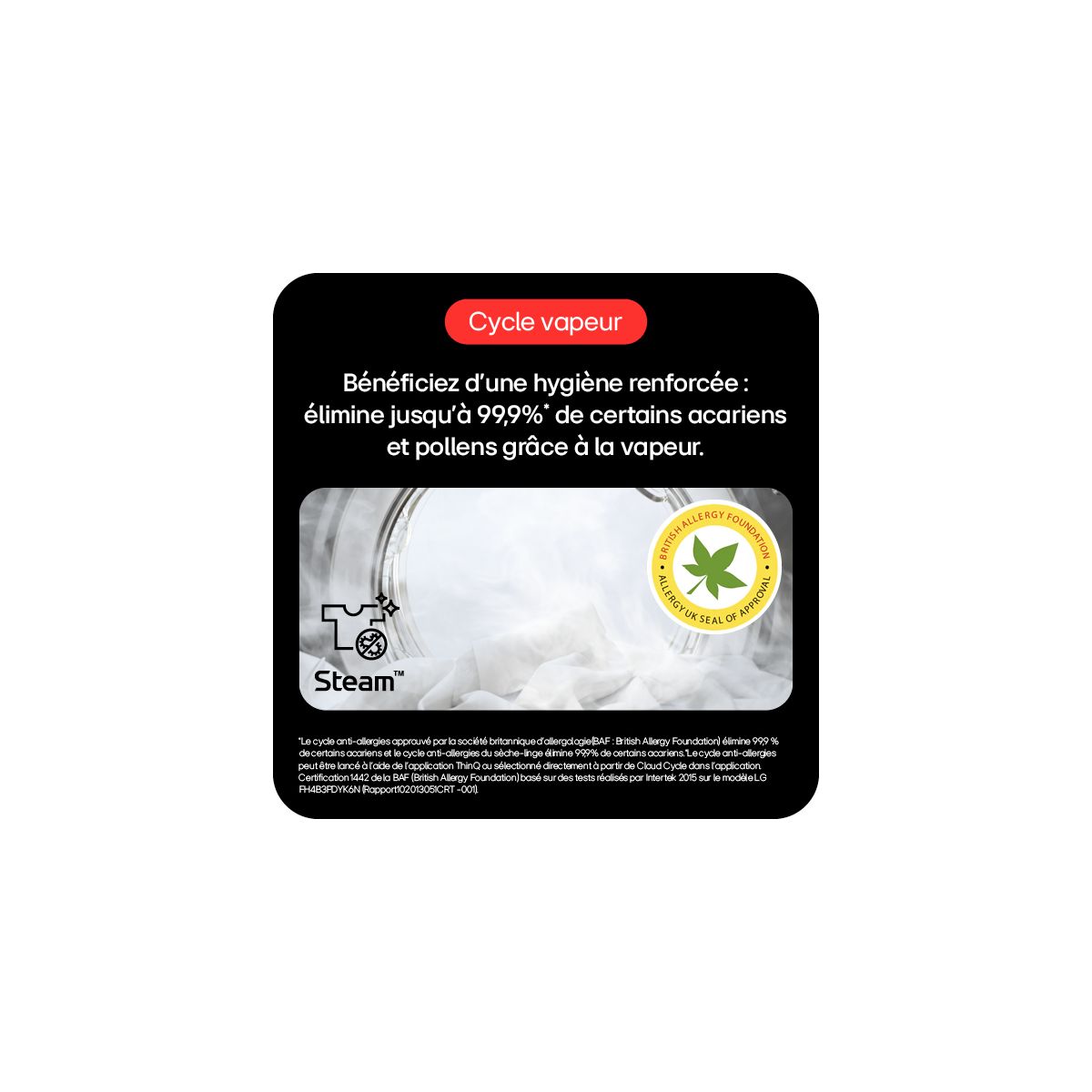 Lave linge compact F94N15WHS blanc, LG