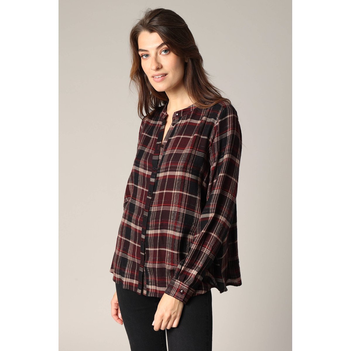 Chemise à carreaux à manches longues
LEANDRI burgundy, DEELUXE