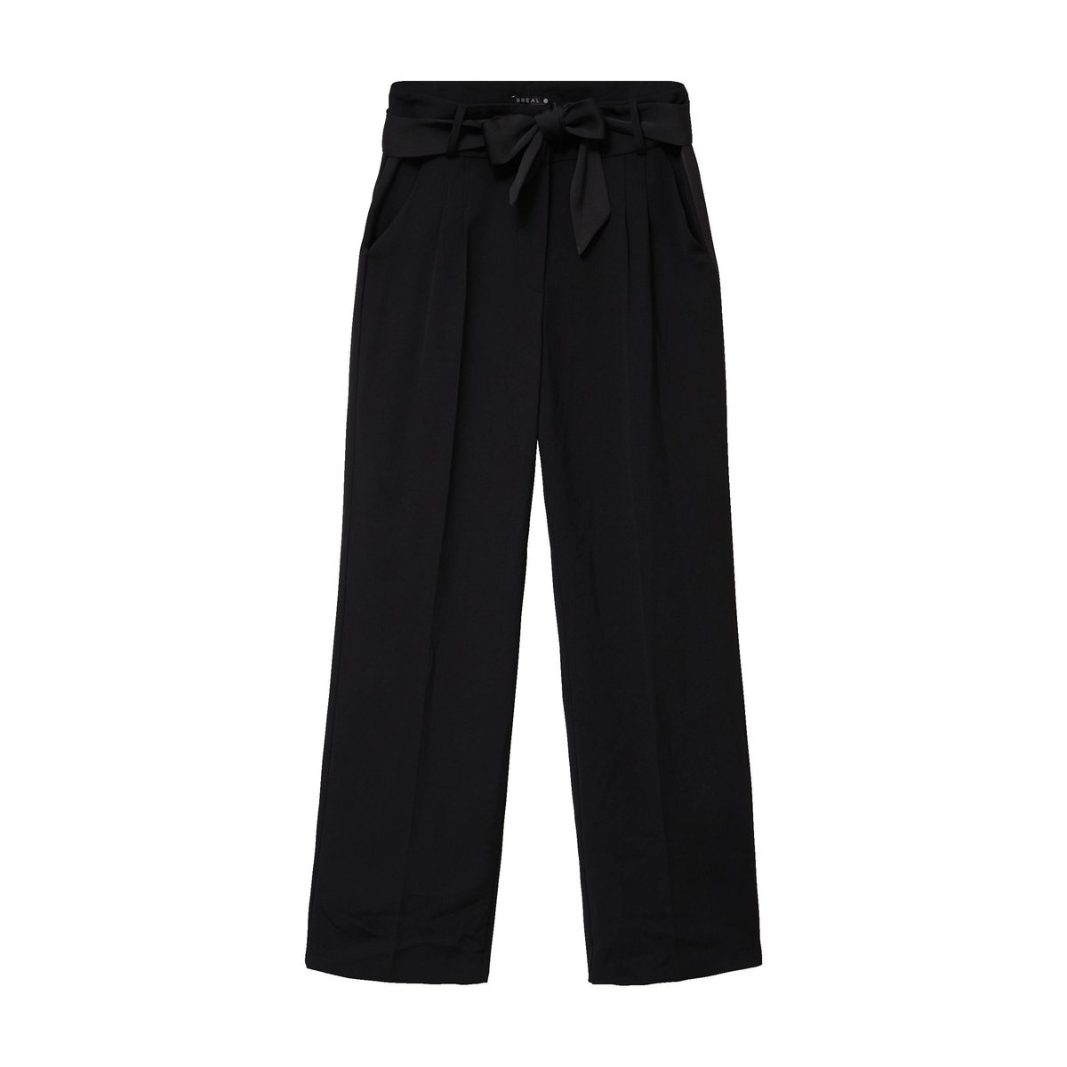 Pantalon satiné coupe droite noir, BREAL