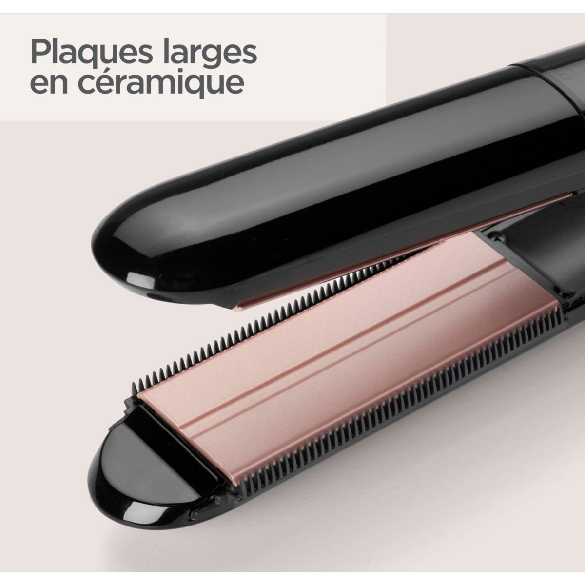 Lisseur vapeur Steam Tourmalin ST493E couleur unique, BABYLISS