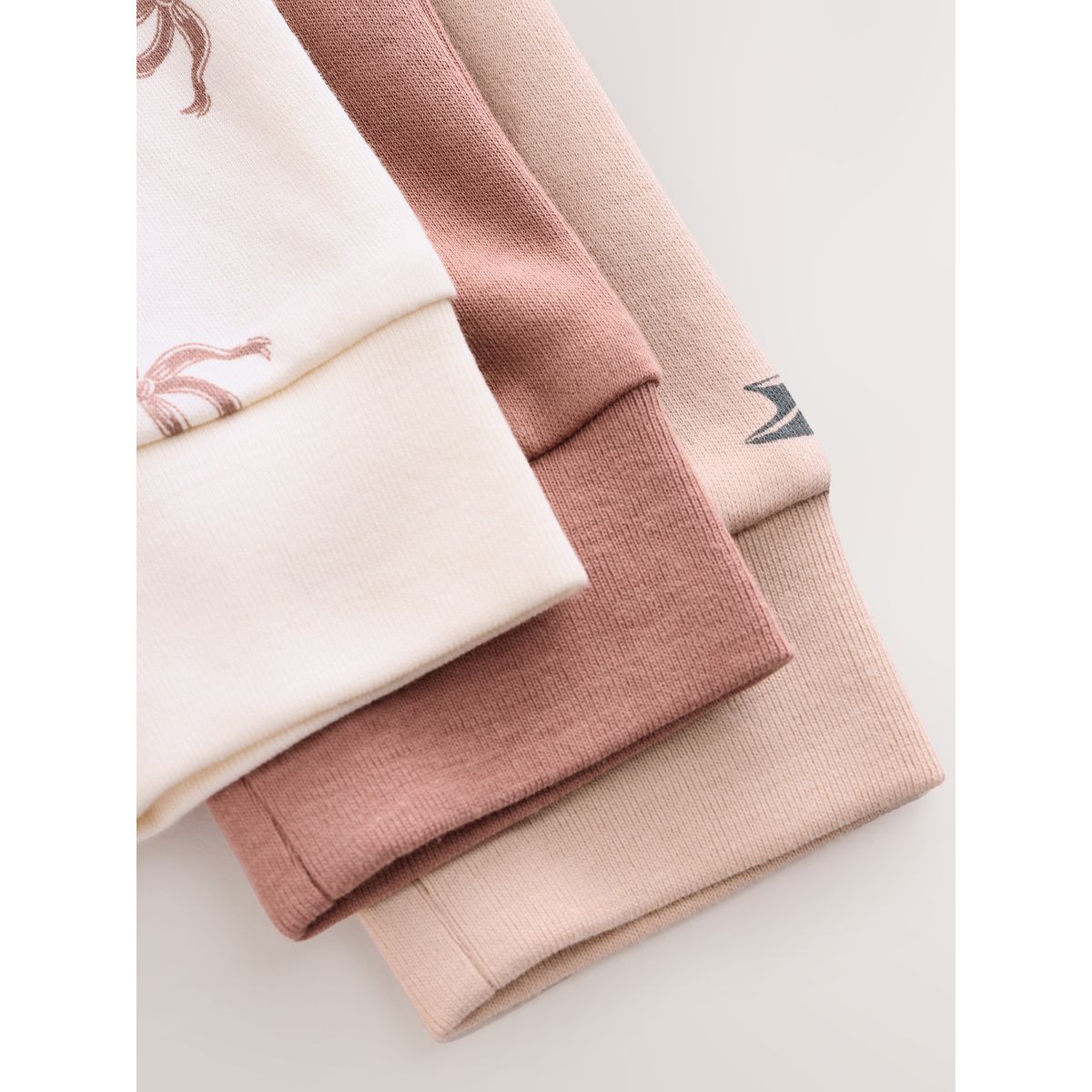 Pyjama douillet, lot de 3 imprimé nœud écru/marron, NEXT