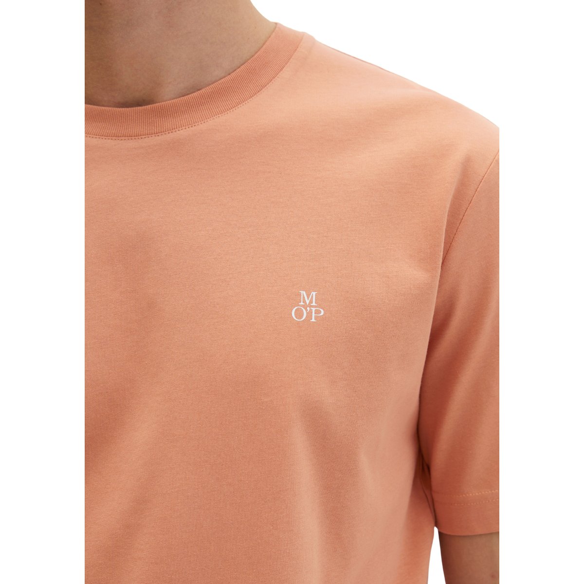 T-shirt regular en pur coton bio marron, MARC O'POLO