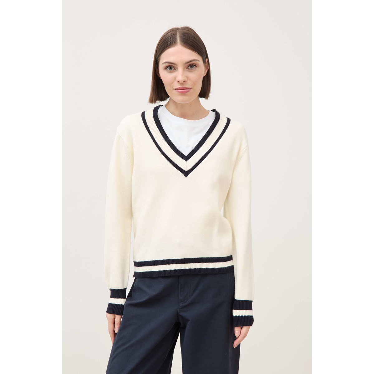 Pull manches longues ecru, BONOBO
