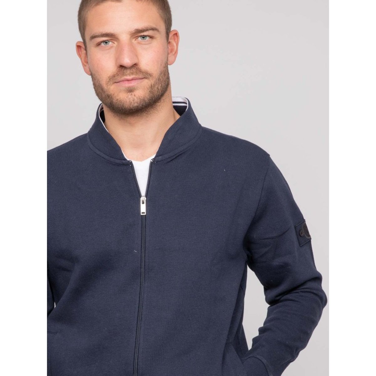 Gilet Zippé Coton Walivio bleu marine, RITCHIE