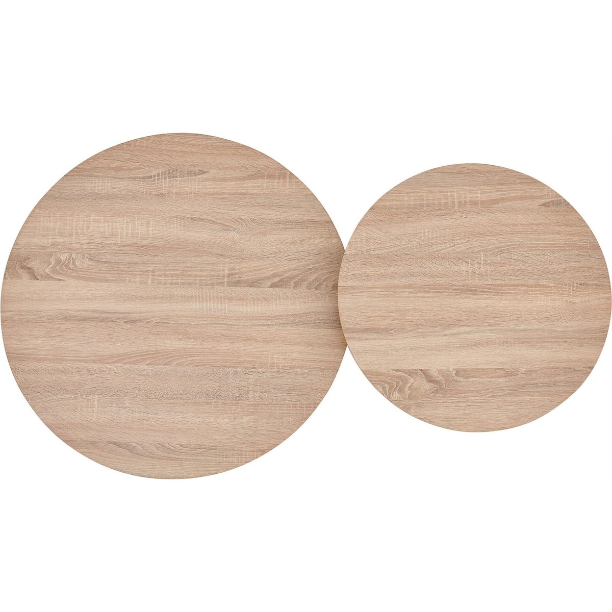 Set de tables basses gigognes LUNNEA noyer et noir, RECOLLECTION