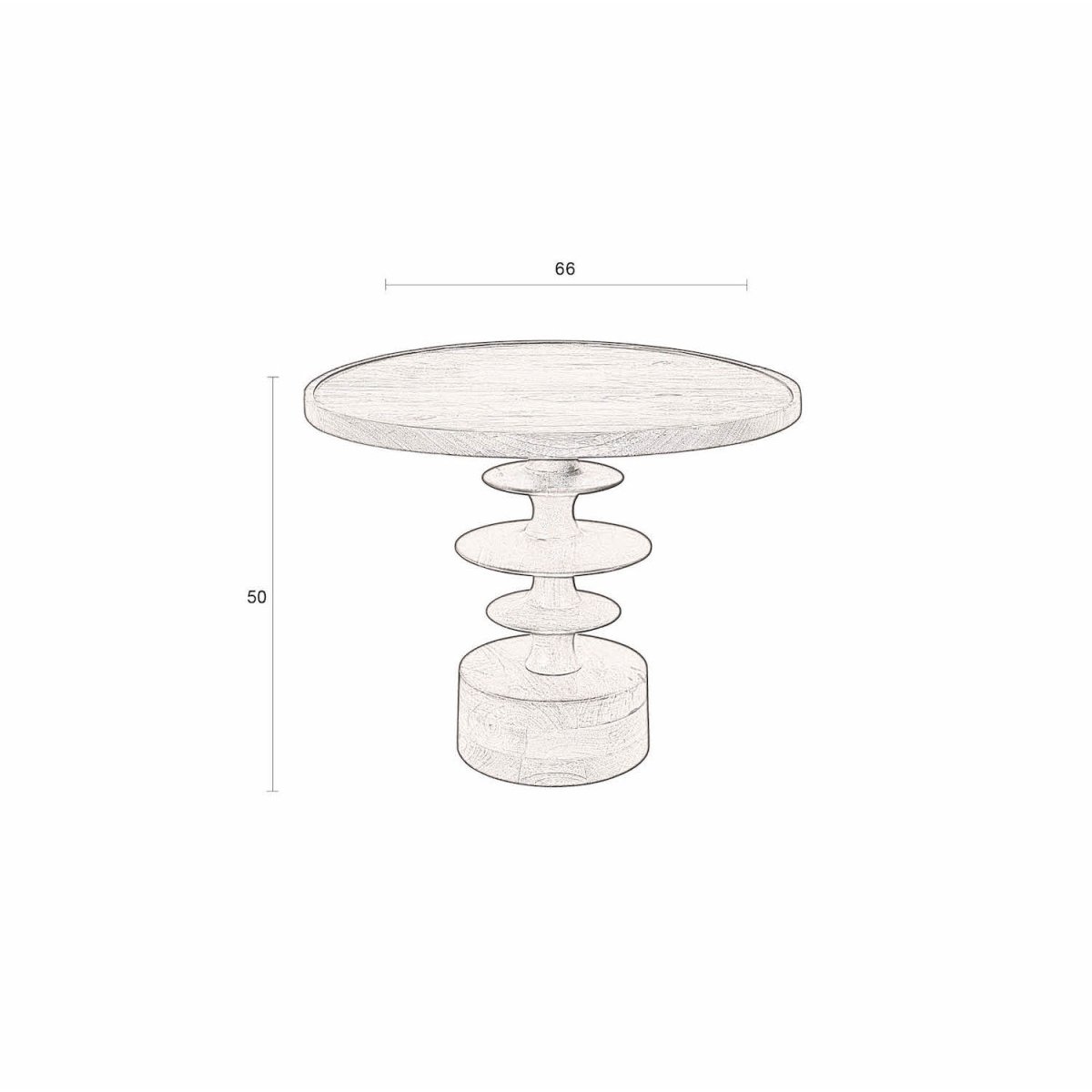 Table basse en bois de manguier - CATH marron, DUTCHBONE