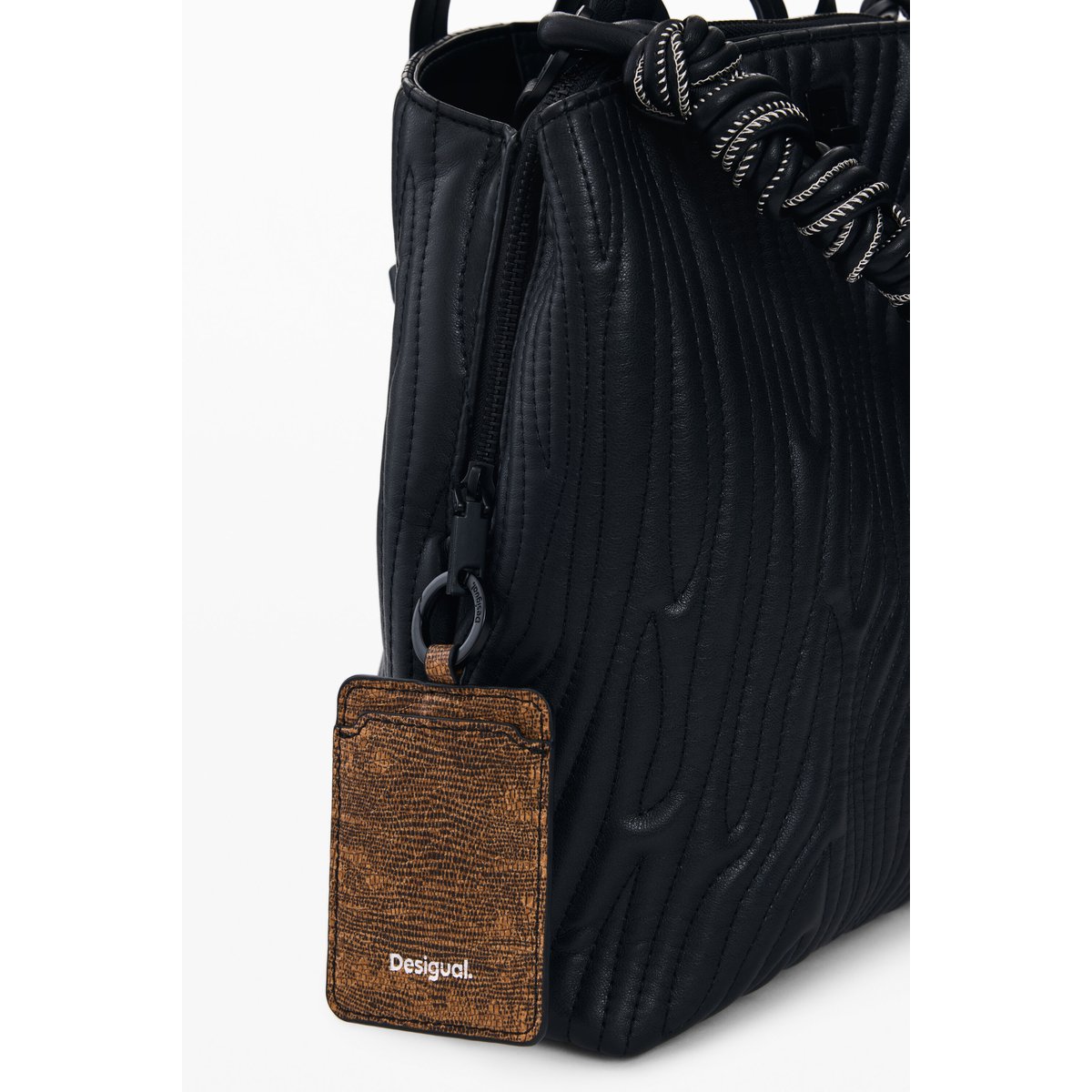 Petit sac à dos à relief noir, DESIGUAL