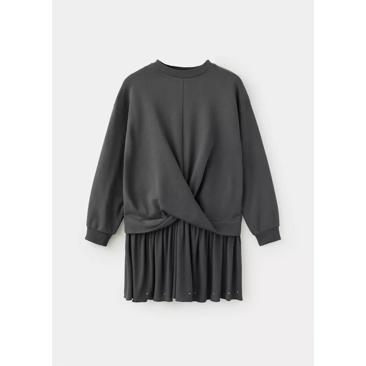 Robe combinée détails clous gris anthracite, MANGO KIDS