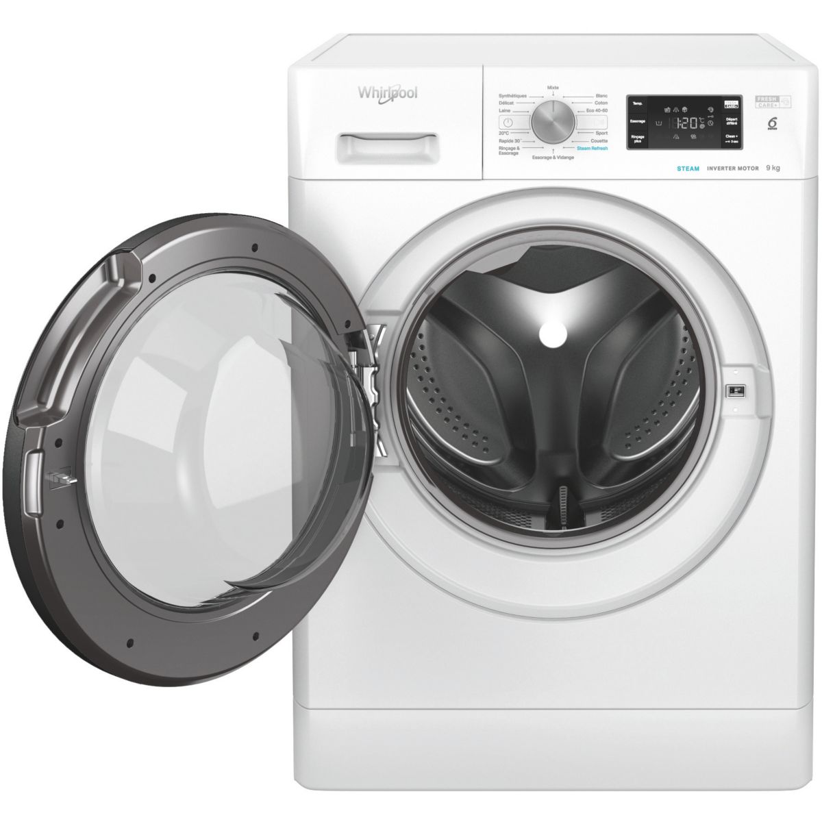 Lave linge hublot FFBP9489BVFR couleur unique, WHIRLPOOL