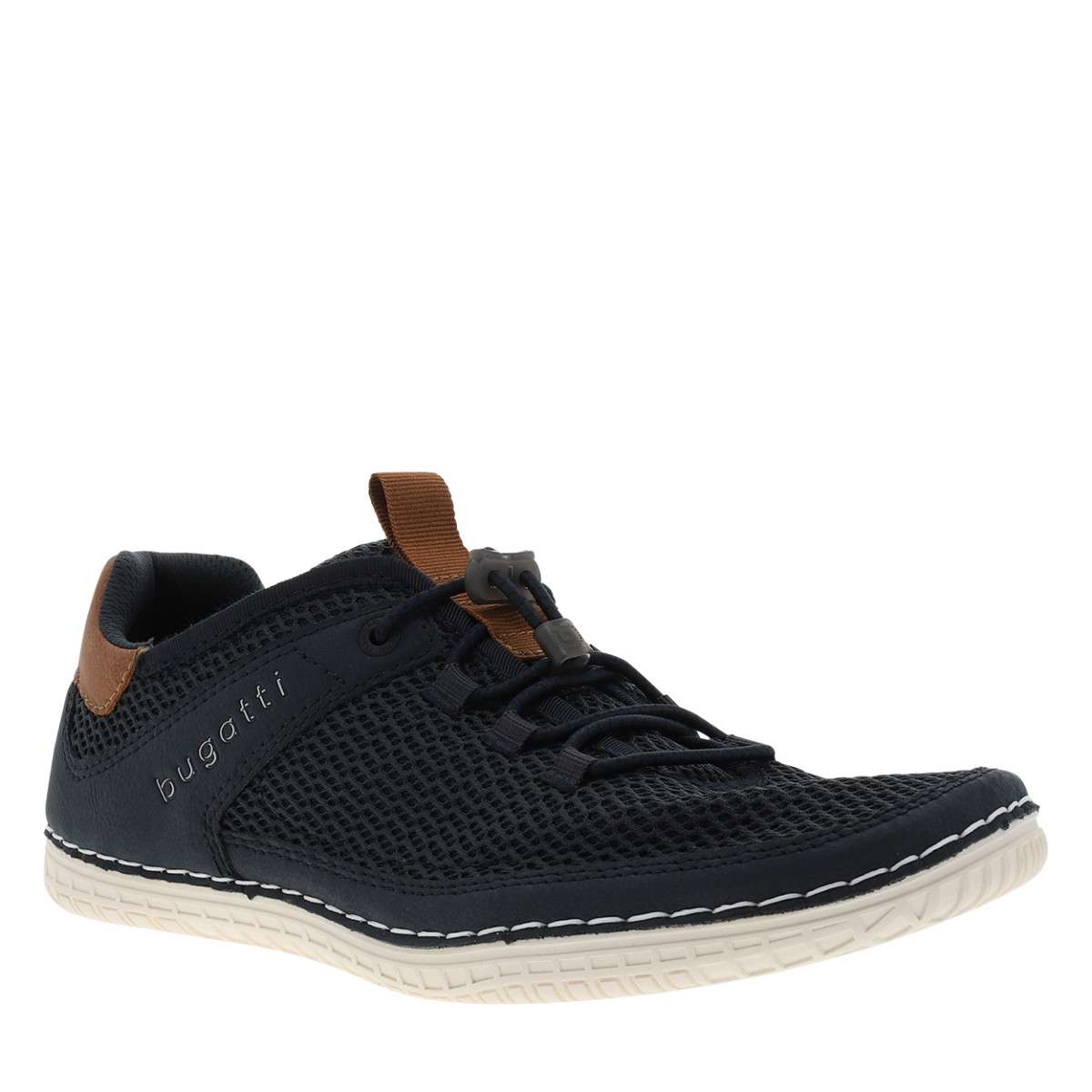 Sneakers talon plat bleu, BUGATTI