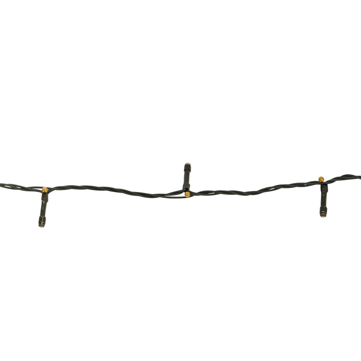 Guirlande lumineuse Technobright 300 LED 8 fonctions 30m avec minuteur ambre fil vert ambre, FEERIC LIGHTS & CHRISTMAS