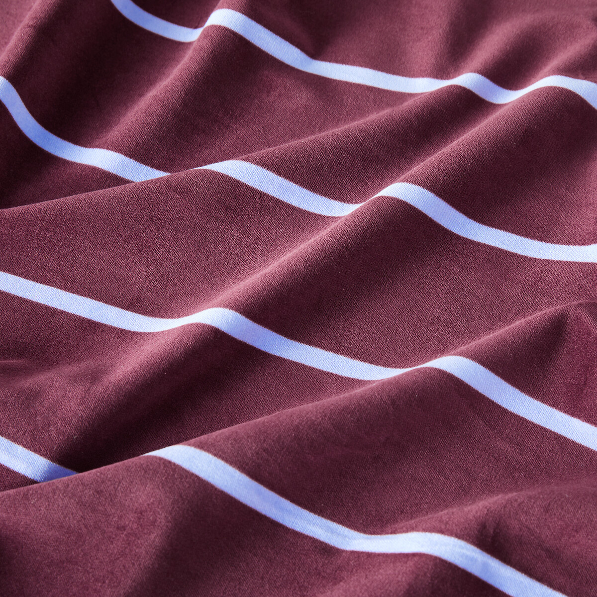 Rideau tamisant, rayé, en velours, avec pattes cachées, MADO bordeaux/bleu, LA REDOUTE INTERIEURS