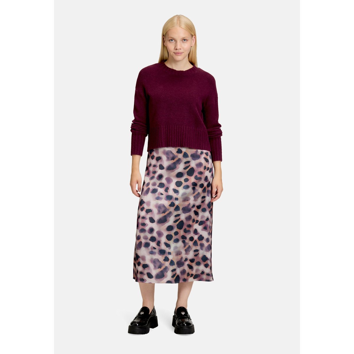 Robe longueur midi 2er set taupe/violet, CARTOON
