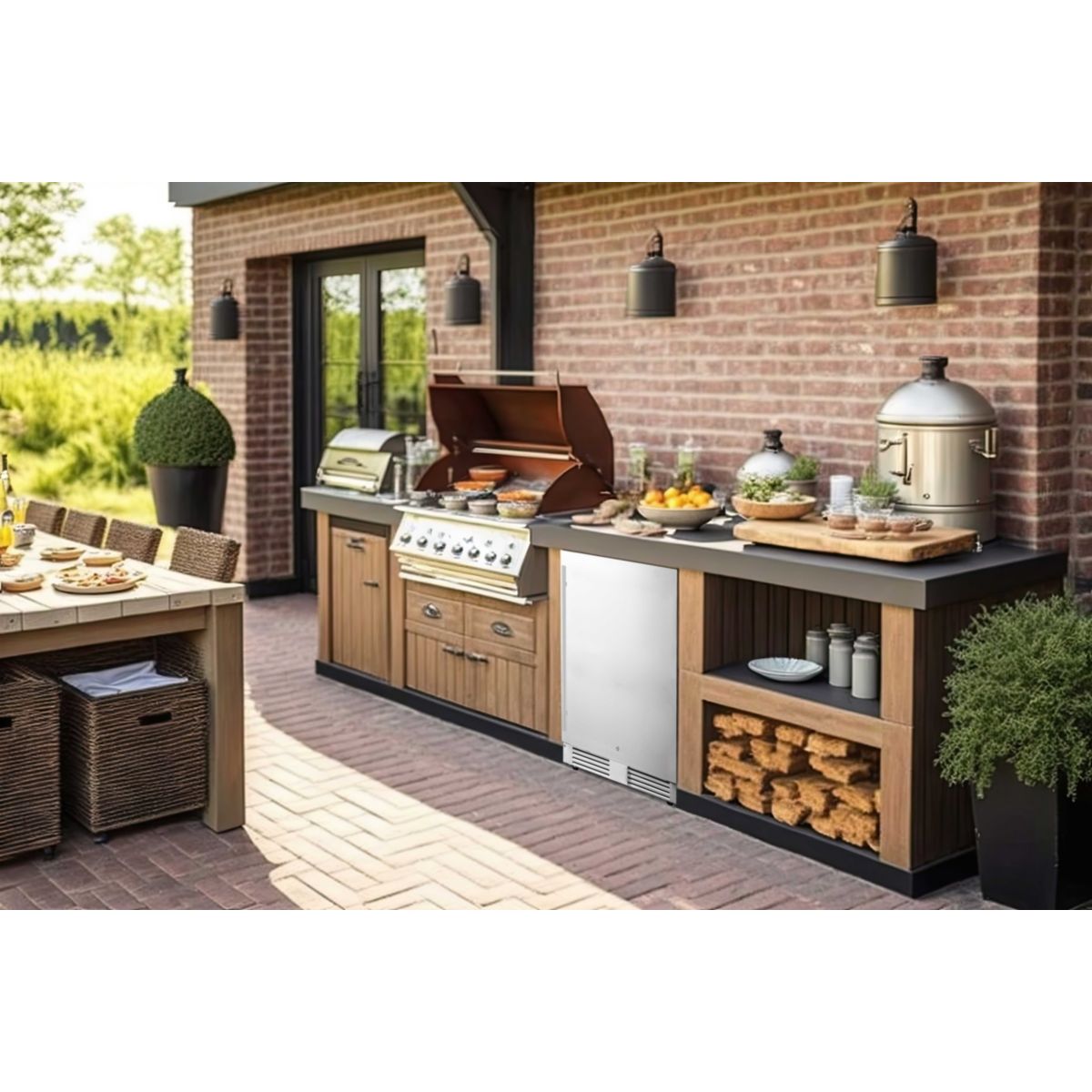Réfrigérateur pro d'extérieur RETT136A couleur unique, FRIGELUX