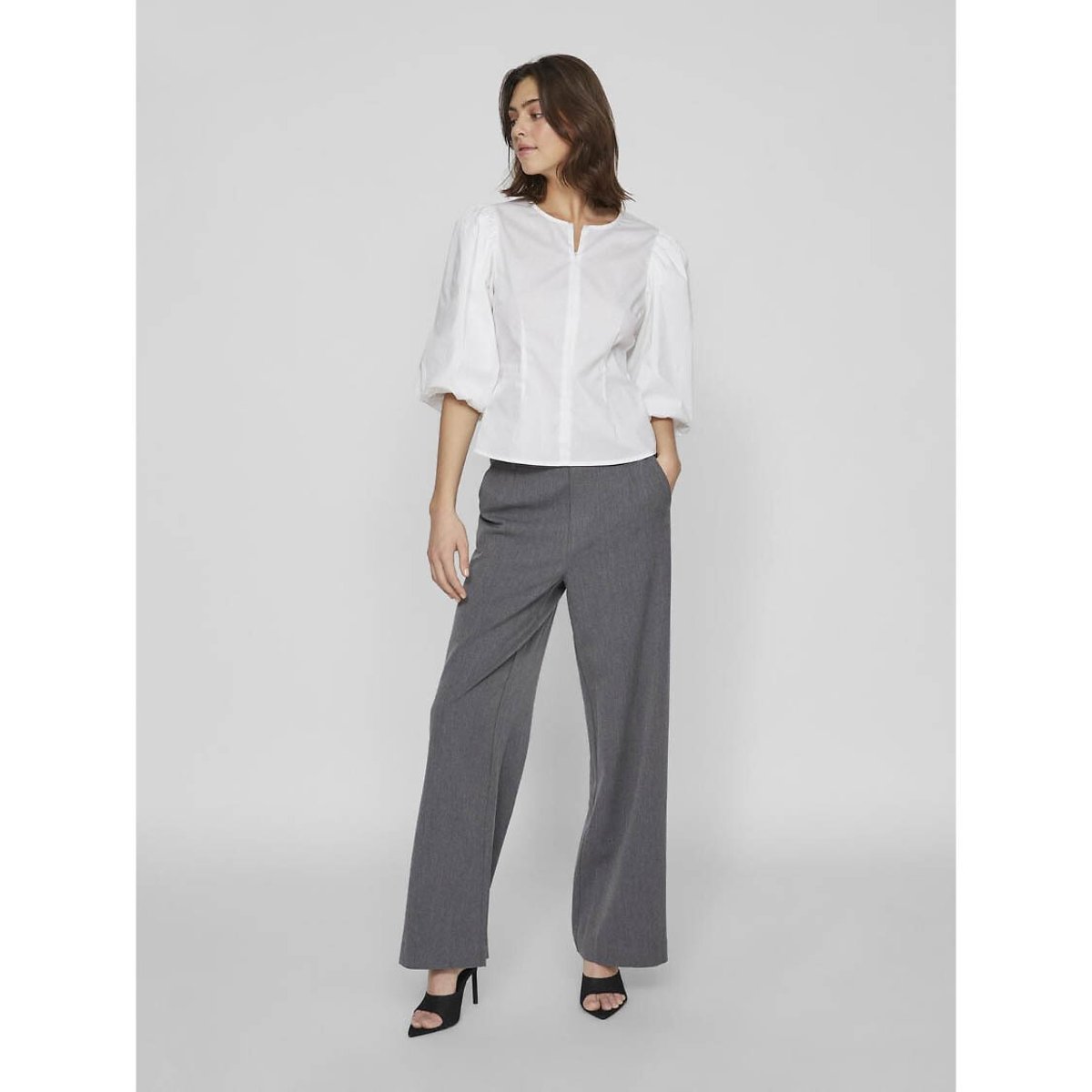 Wide Leg Trousers with High Waist 90006307, VILA