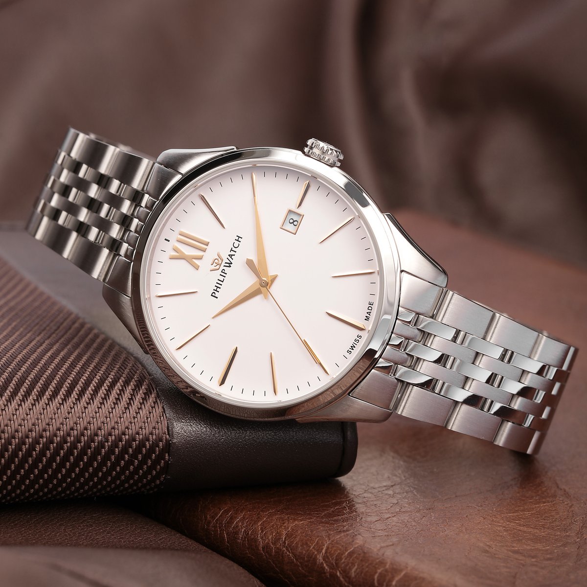 Montre multifonction ROMA blanc, PHILIP WATCH