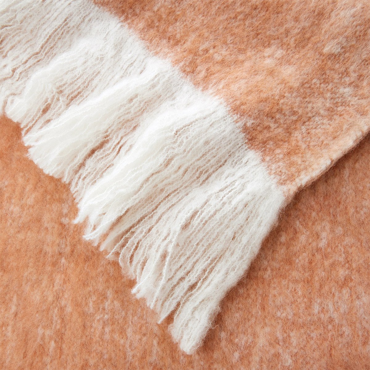 Couvre lit en mohair vert, NIMBUS sienne, DESFORGES