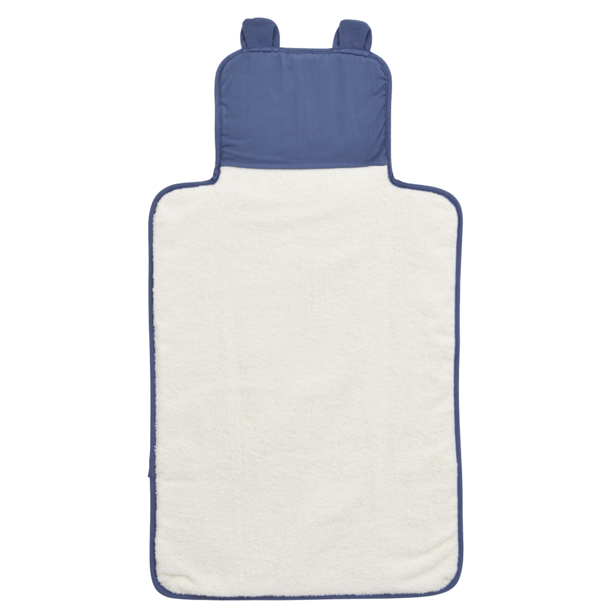 Tapis à langer de voyage coton bio OURSON bleu, LITTLE CREVETTE