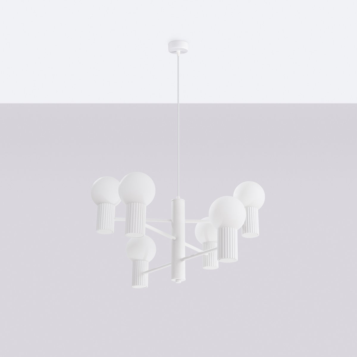 Lustre Aluminium Blanc G9 6 Halo blanc, EDEN