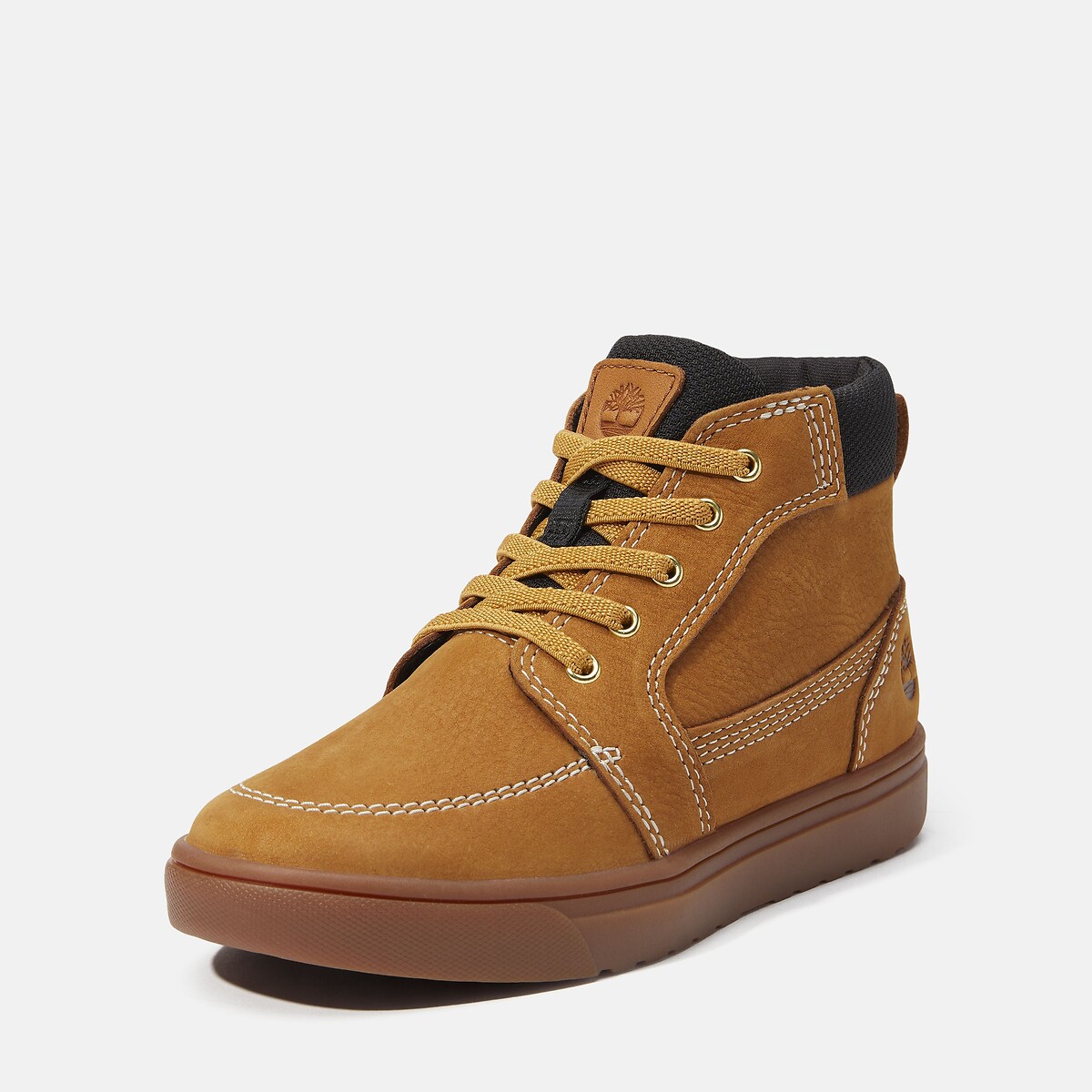 Leder-Sneaker LISBON STREET MID LACE mit Stretch-Schnürsenkeln und Reissverschluss gelb, TIMBERLAND