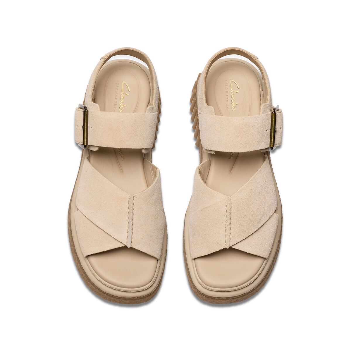 Lederen sandalen Evamar Wish ecru, CLARKS