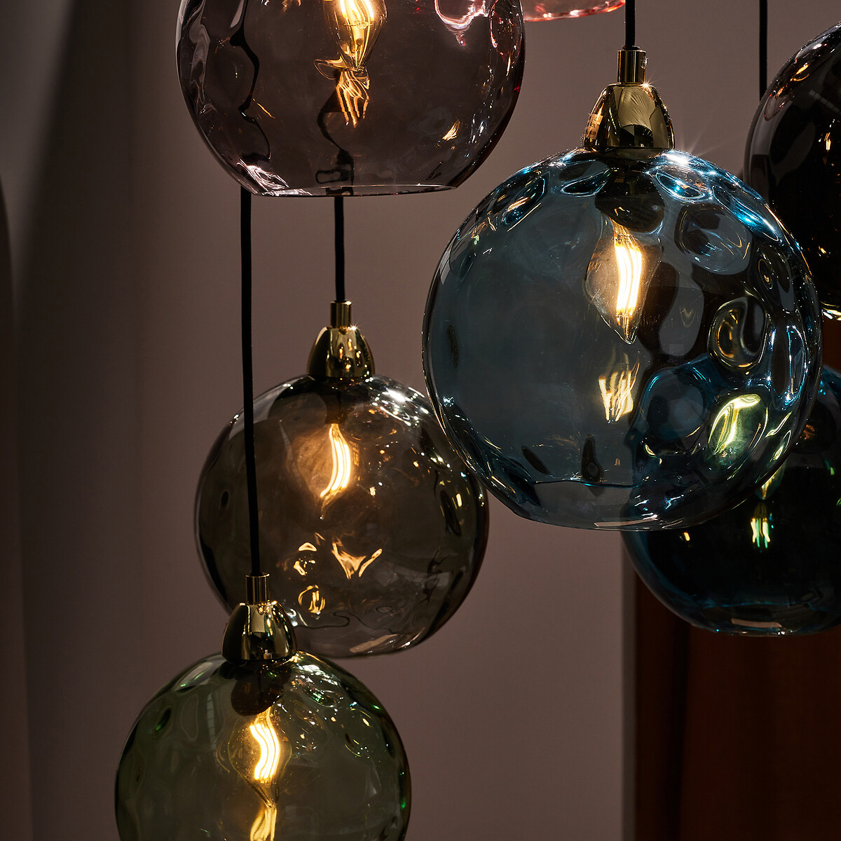 MADE.COM Ilaria 8-Light Swirl Glass Pendant Light multi-coloured, MADE